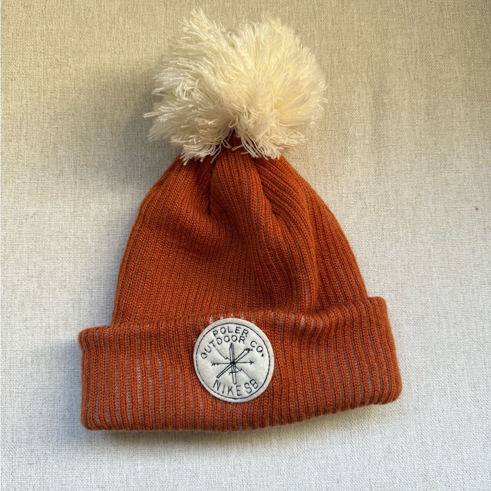 Retro Nike beanie with pom